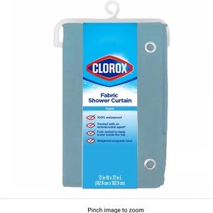 Clorox Waterproof Gray Shower Curtain